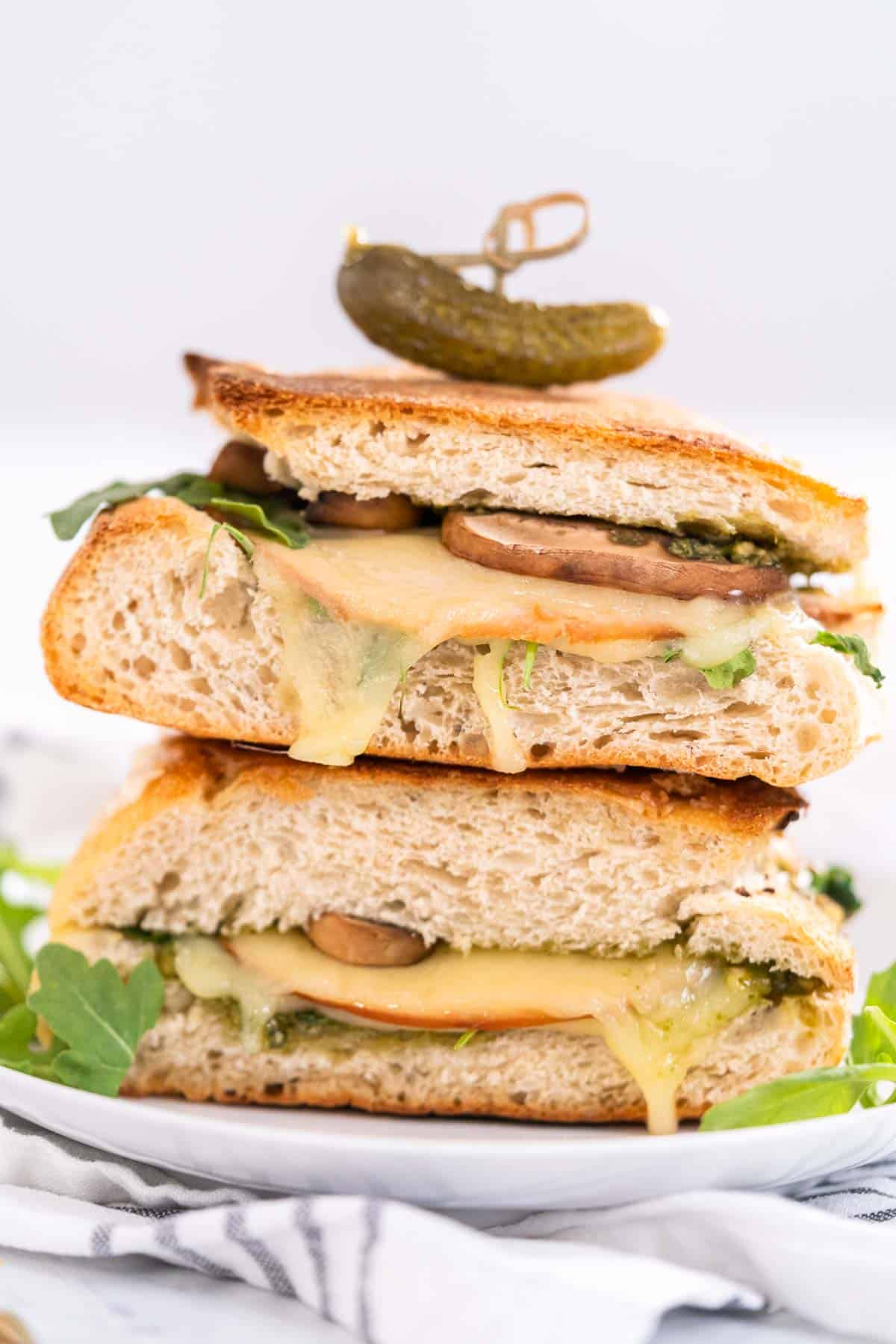 Toasted Pesto Turkey Sandwich