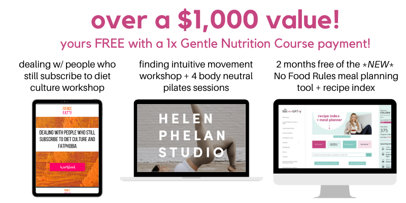 Transparent bonuses image The Gentle Nutrition Course Bonuses