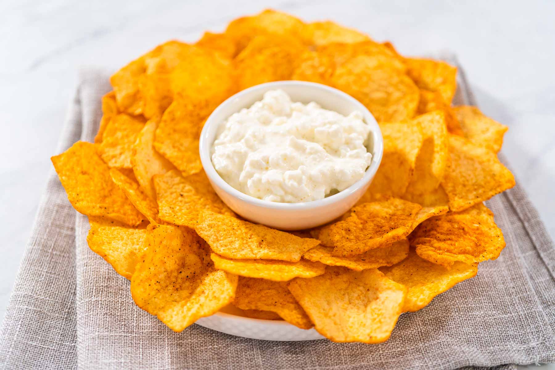 Cottage Cheese + BBQ Chips