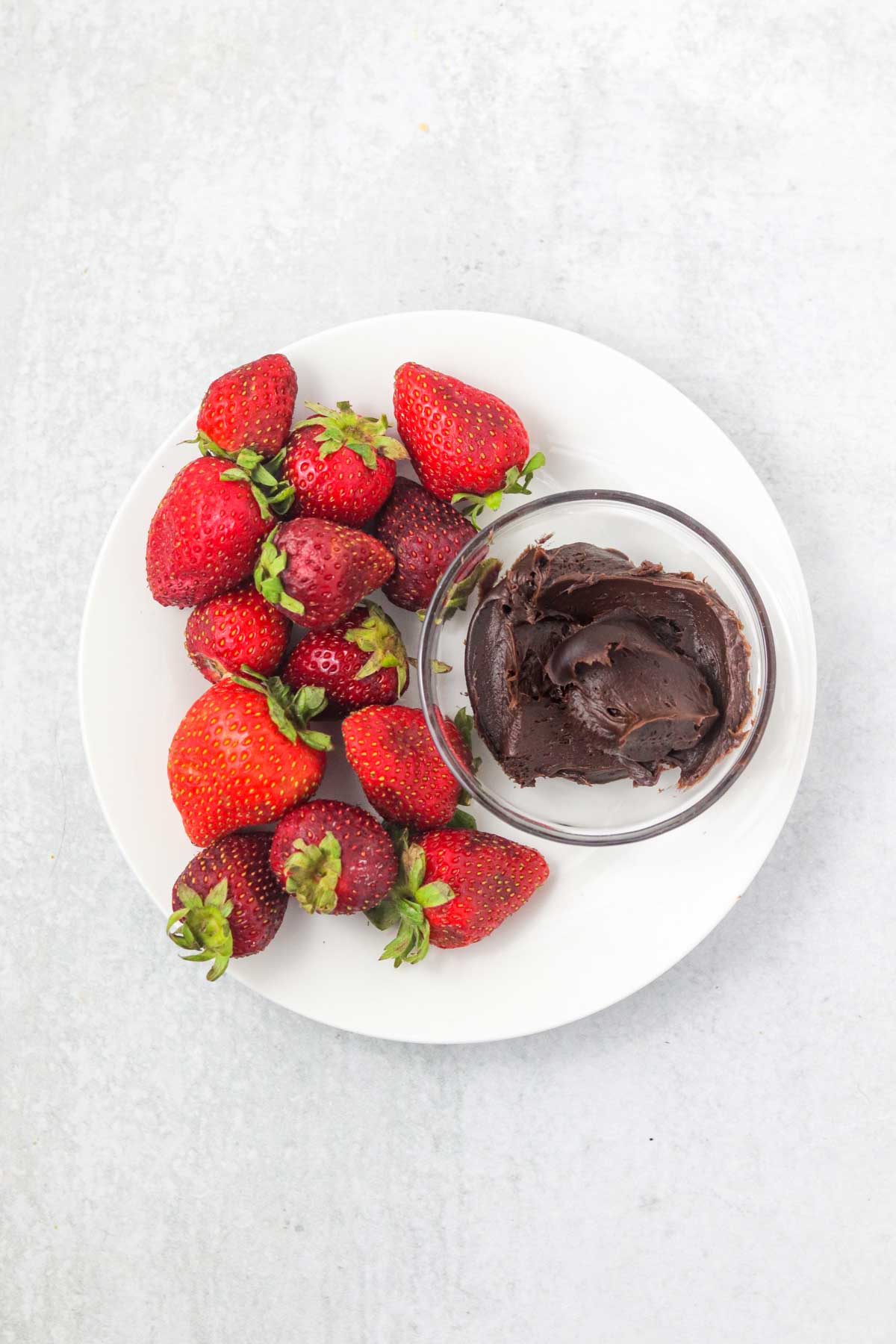 Strawberries + Chocolate Frosting